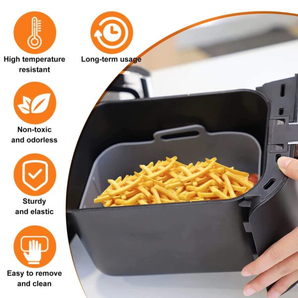 Air Fryer Silicone Pot With Handle Reusable Liner