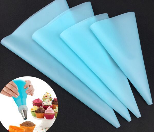 4pcs Set Reusable Pastry Silicone Icing Piping bags - Image 4