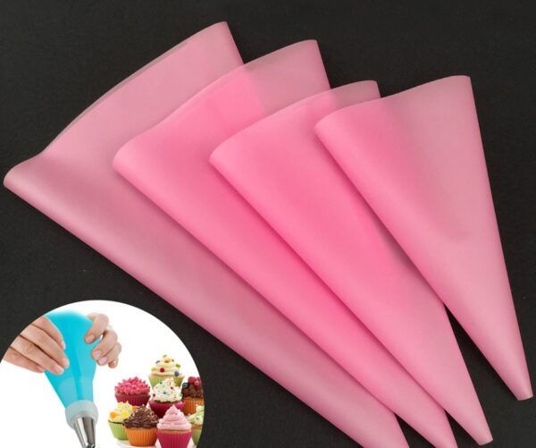 4pcs Set Reusable Pastry Silicone Icing Piping bags - Image 2