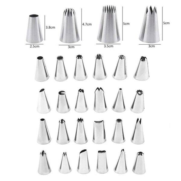 Cake Turntable Piping Nozzle Cleaning Brush Baking Tools 62-piece Set - Image 7