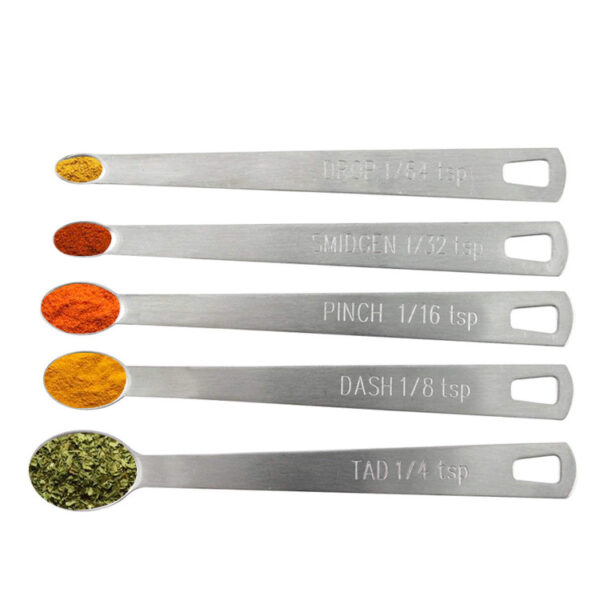 Stainless Steel Mini Measuring Spoons Set Of 5 - Image 5