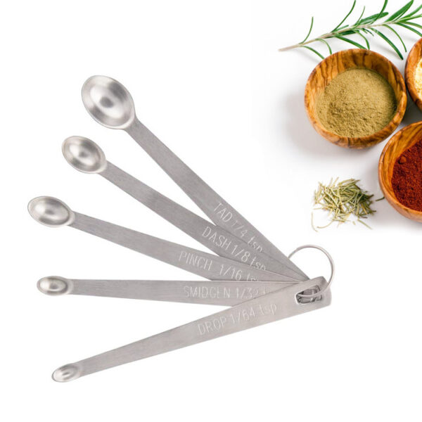 Stainless Steel Mini Measuring Spoons Set Of 5