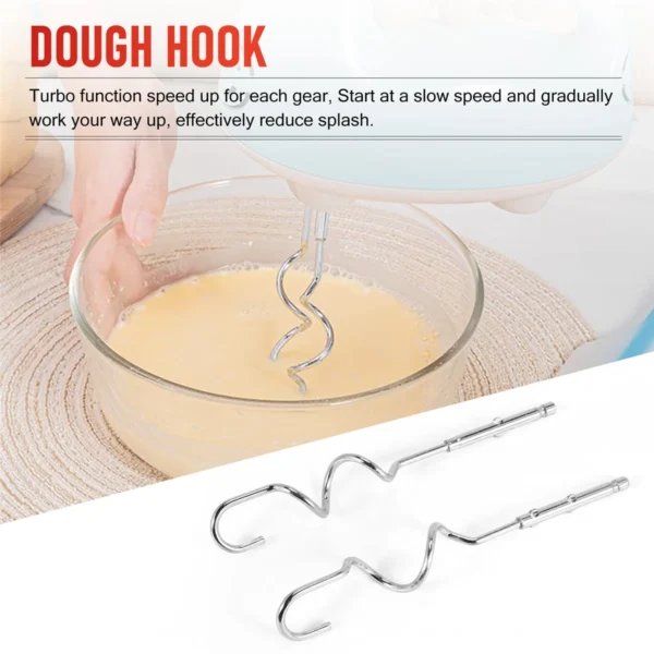 Economical Electric Hand Mixer 7-Speed Handheld Egg Whisk Kitchen Egg Sticks Dough Hooks - Image 4