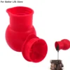 1Pc 45G Soft Silicone Chocolate Melting Tools Red Food Grade Gel Thermostability Butter Sauce Milk Baking Pouring Easy To Clean