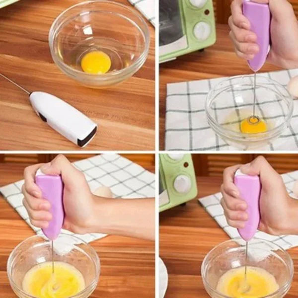 Electric Egg Beater Milk Drink Coffee Whisk Stirrer Mini Milk Frother Mixer Electric Home Kitchen Egg Beater for Kitchen Tools - Image 2